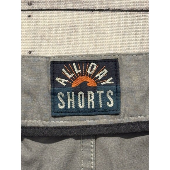 FAHERTY Mens All Day Shorts Sz 38 Heather Gray Stretch Drawstring Zip Pocket - Picture 16 of 16
